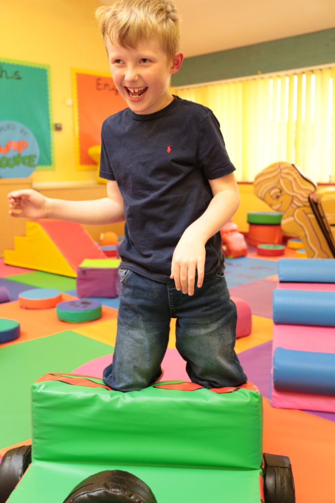 Indoor soft play fun for sensory movement exploration