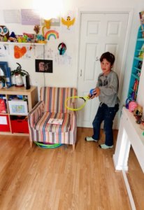 Indoor tennis for children with learning difficulties