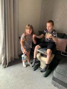 The Ijoy - great for physically disabled children. Two siblings playing together.