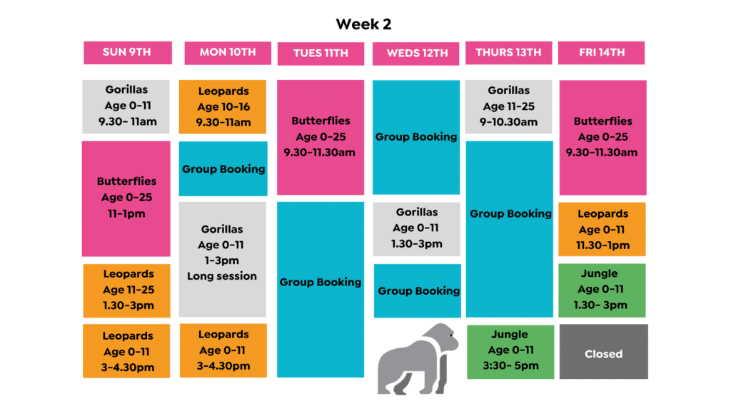 Easter Timetable Week 2